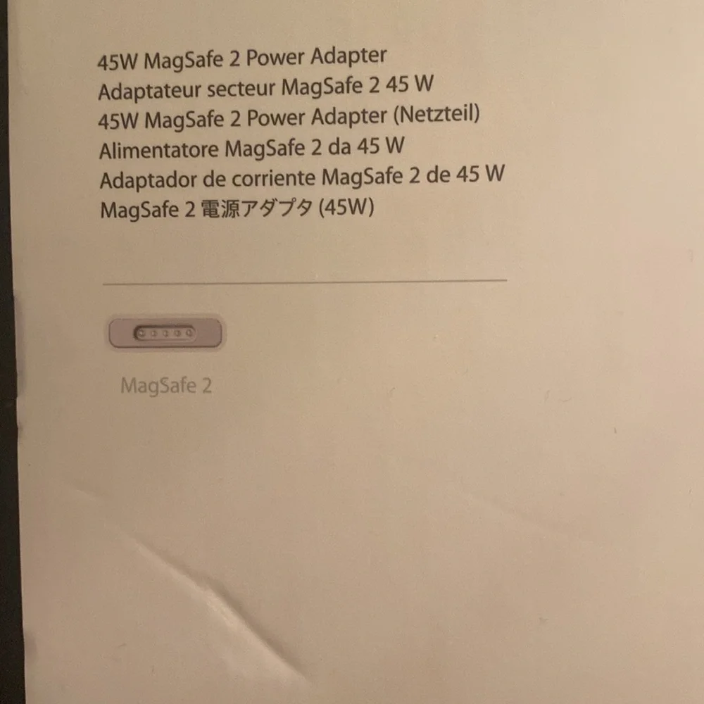 Apple MacBook 45W MagSafe 2 Power Adapter